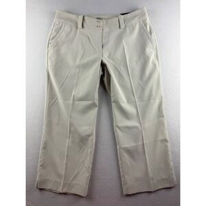 Nike Golf Tour Performance Modern Rise Pants Womens 12 Cream Dri-FIT 618146-072